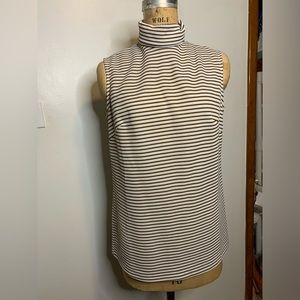 70's Vintage JCPenny sleeveless striped turtleneck